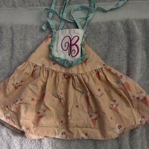 Initial B Charming Peach and Teal Kids Tunic